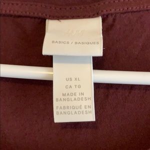 H&M Tops - XL H&M basic tee. Maroon/wine. H&M Tops - XL H&M basic tee. Maroon/wine.